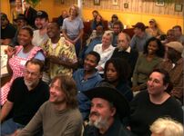 The Muppets' Wizard of OzSteve Whitmire, Dave Goelz, Alice Dinnean, and Drew Massey as diner patrons watching Dorothy and the Muppets on TV.