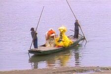 On a boat Big Bird in China