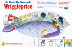 interior of the Wriggleprise [sic] in the February 1998 issue of Sesame Street Magazine