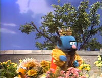 An orange porcupine with light brown quills and a black nose appears in the Sesame Street story "The King Banishes the Letter P."