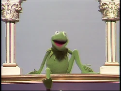 Kermit in The Muppet Show second opening (and in many seated shots)