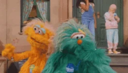 Zoe blows bubbles in Sesame Street Episode 5312