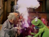 Green Frackle blows his top in episode 120 of The Muppet Show.