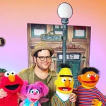 Josh Gad with Elmo, Abby, Bert and Ernie