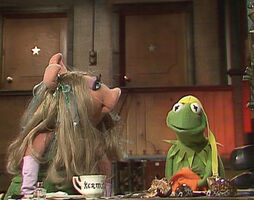 After "Octopus' Garden" in episode 312, Piggy tells Kermit she really likes the water, "which means after we're married, we can live at your place."