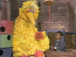 Big Bird Scottie wet paint