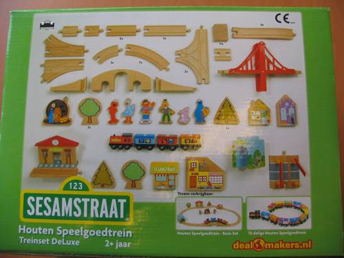 Sesame street hot sale wooden train set