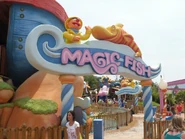 Magic FishWater carousel with jet-ski cars.