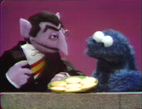 The Count counts cookies while Cookie Monster eats them (EKA: Episode 0514)