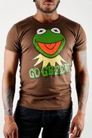 Kermit the Frog "Go Green!" brown, men's cut (slim fit)