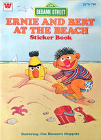 Ernie and Bert at the Beach Sticker Book Western Publishing 1978