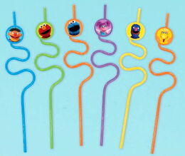 Sesame street party straws