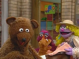 Baby Bear overcomes sibling rivalry when his baby cousin visits, foreshadowing similar issues when  is born.