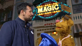 July 15, 2021Fozzie Bear finds Mickey's sorcerer hat and becomes a Disney Magic Maker. (YouTube)