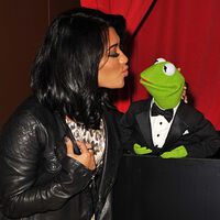 Vanessa White & Kermit The Muppets premiere, UK