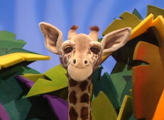 Alexis the Giraffe on Animal Show with Stinky and Jake