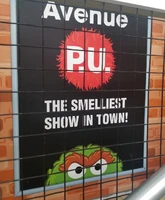 Avenue Q spoof poster in the waiting queue