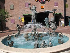 The Muppet*Vision fountain at Disney's Hollywood Studios.