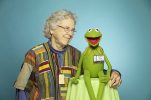Wilcox with Kermit at  Amphibian Alumni reunion event in December 2011.