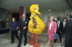 Big Bird visits UN Headquarters in New York, 1995