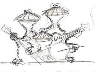 Jim Henson's design for the Rock and Roll Monster.