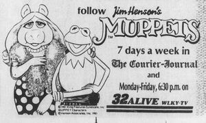 Muppets strip 1982 Courier Journal ad