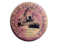 The Cleopigtra poster at Muppet*Vision 3D features a faux studio logo with Gonzo as the Sphinx