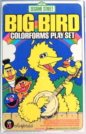 Vintage Colorforms Sesame Street pre-school play set 1986