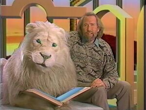 Jim Henson and  hosting The Jim Henson Hour.