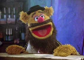 Fozzie Bear, standing in for the bartender at The El Sleezo Cafe in The Muppet Movie