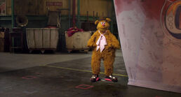 Fozzie wearing "fart shoes" in The Muppets