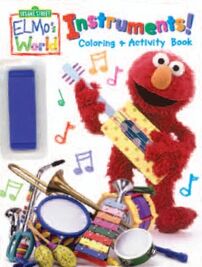 Elmos World Instruments Coloring and Activity Book
