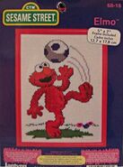 Elmo kicking a soccer ball includes red frame 68-18