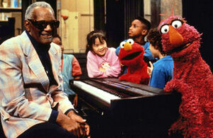 Telly with Ray Charles, Elmo and the Kids.