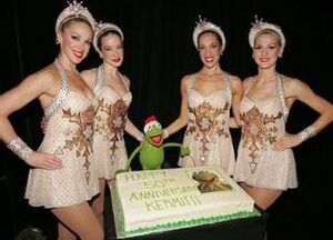 Kermit and The Rockettes in 2005.