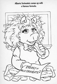 Miss Piggy as Albert Einstein