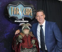 Browder with Rygel at the 20th anniversary celebration of Farscape in 2019