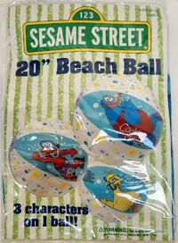 Cookie Monster, Elmo, and Big Bird beach ball