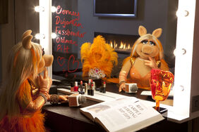 Miss Piggy prepares for the 2012 BAFTAs.