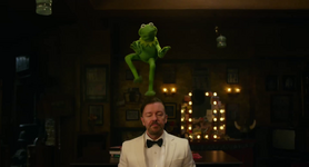...and tap dances on Dominic Badguy's head in Muppets Most Wanted
