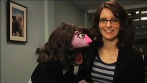 Tina Fey and her Muppet