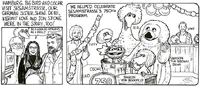 Caroll Spinney drawing of Uwe and his fellow cast members (1980)