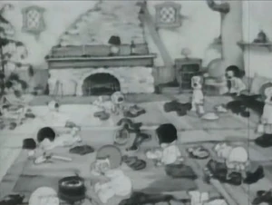 Christmas Comes But Once a Year, a color Fleischer short but seen in black and white on Muppet Babies