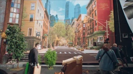 A view of the end of the street added for Season 51, with a Spinney Street sign across the way.[5]