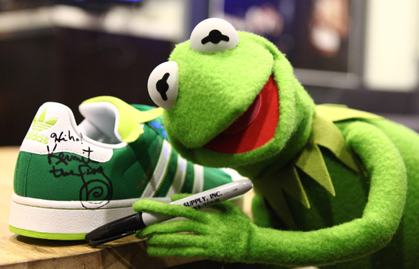 kermit the frog adidas trainers