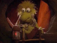 Wembley Fraggle blows out a lantern in "Wembley's Flight"