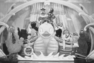 Ernie and friends aboard the Good Ship Rubber Duckie.