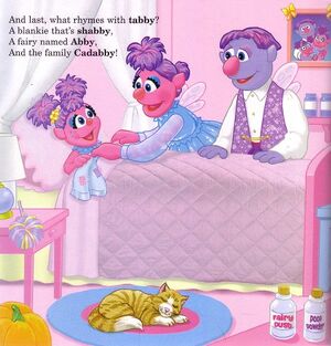 Two parental figures of Abby Cadabby appear in the 2007 storybook Abby Cadabby's Rhyme Time.