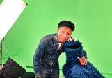 Pharrell with Cookie Monster