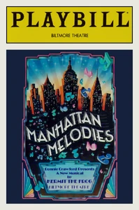 Playbill for Manhatten Melodies at the Biltmore Theatre.
